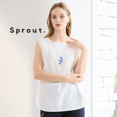 ＜Liliane Burty (Women/大きいサイズ)＞【Ｓｐｒｏｕｔ．／Ｍ～４Ｌ】綿１００％タンクトップ（５０１２２６７４）