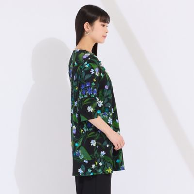 フラワープリント　ベア天竺プルオーバーＴシャツ（５０１２３５１３）