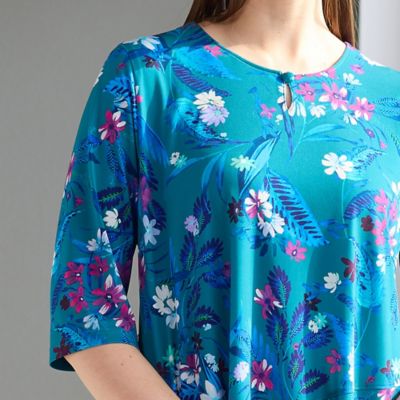 フラワープリント　ベア天竺プルオーバーＴシャツ（５０１２３５１３）