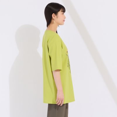フラワープリント×刺繍Ｔシャツ（５０１２３５１４）