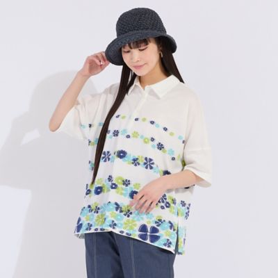 【Ｓｐｒｏｕｔ．】フラワーカットジャカードポロシャツ（５０１２３５５２）