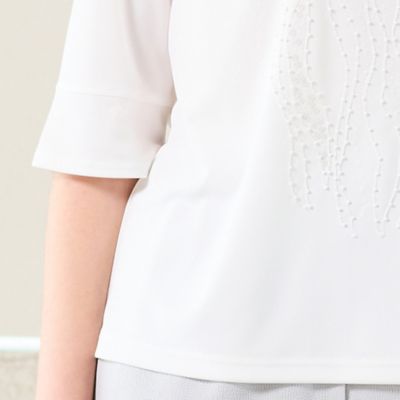 【Ｓｅｌｅｃｔｉｏｎ】スパンコールビーズ　刺繍Ｔシャツ（５０１２３５６１）