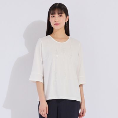 【Ｓｅｌｅｃｔｉｏｎ】スパンコールビーズ　刺繍Ｔシャツ（５０１２３５６１）
