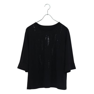 【Ｓｅｌｅｃｔｉｏｎ】スパンコールビーズ　刺繍Ｔシャツ（５０１２３５６１）