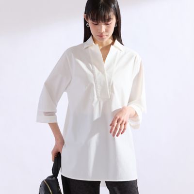 ＜Liliane Burty (Women/大きいサイズ)＞【Ｍ～４Ｌ】はっ水・接触冷感スキッパーブラウス（５０１２３６０１）