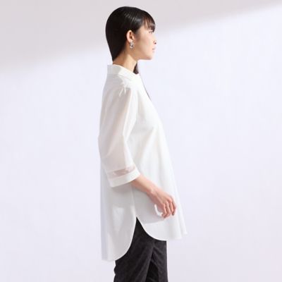 M～4L】はっ水・接触冷感スキッパーブラウス（50123601