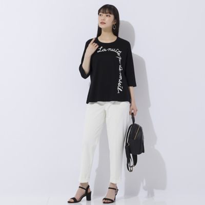 Liliane Burty（Lサイズ） / リリアンビューティ 【Sprout.】バイオシルケットスムース　ロゴ刺繍Ｔシャツ Liliane Burty｜【Sprout.】バイオシルケットスムース ロゴ刺繍T