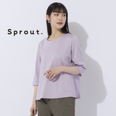 【Ｓｐｒｏｕｔ．】バイオシルケットスムース　ロゴ刺繍Ｔシャツ（５０１２５４５２）