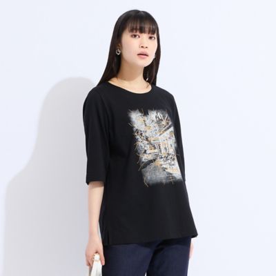 M～4L】ウォッシャブル顔料プリントTシャツ
