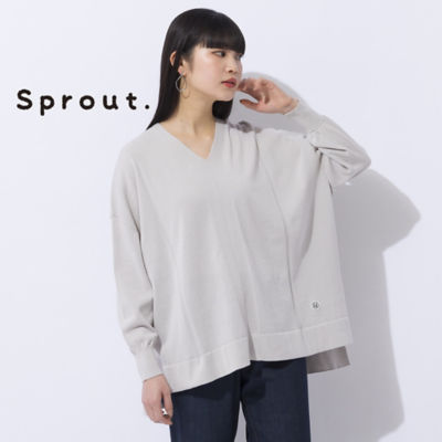 ＜Liliane Burty (Women/大きいサイズ)＞【Ｓｐｒｏｕｔ．】綿１００％　プルオーバーニット（５０１３２４５１）