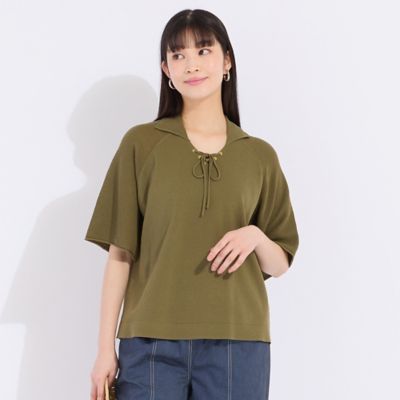 【Ｓｐｒｏｕｔ．】ウォッシャブル　レースアップポロニット　（５０１３３５５１）