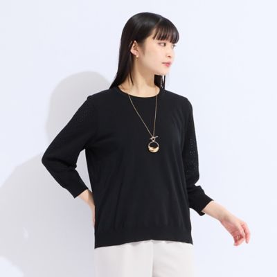 リリアンビューティー　4L L～4L／アンサンブル対応】レーシーニット（50135551
