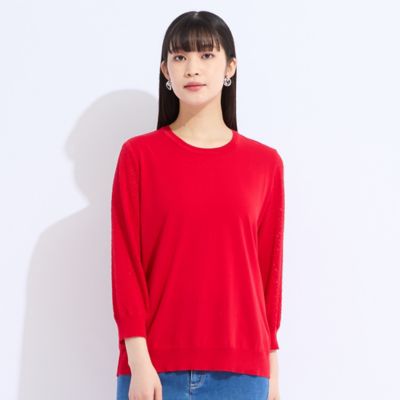 L～4L／アンサンブル対応】レーシーニット（50135551
