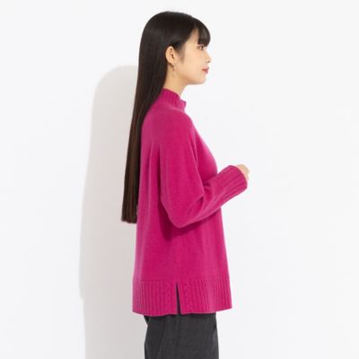 Selection】カシミヤ ハイネックプルオーバーニット