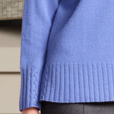 Selection】カシミヤ ハイネックプルオーバーニット