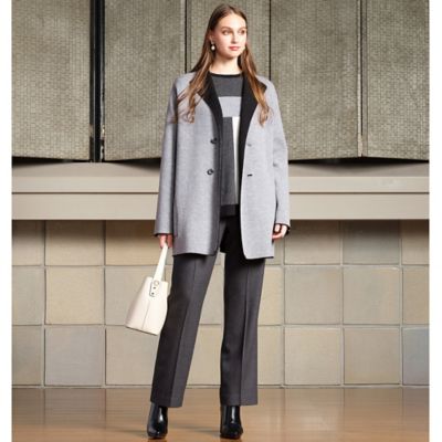 m.a+カシミヤカットソーグレー　補修あり 48 m.a+カシミヤパッチワークカットソーグレー 補修あり 48 楽天市場