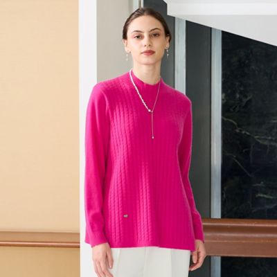 L～4L】カシミヤプルオーバーニット（50136601） | Liliane