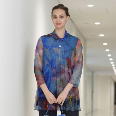 シルバーフラワー　ロングネックレス（５０１４１４０１）
