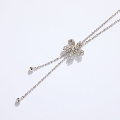 フラワークリスタルシルバーネックレス（50142603） | Liliane