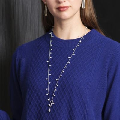 Liliane Burty (Women/大きいサイズ)/リリアン ビューティ パール調パーツ×フラワートップネックレス（５０１４５３０３）