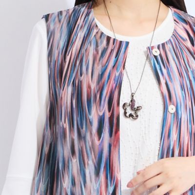 ＜Liliane Burty (Women/大きいサイズ)＞ねじりクリスタルピンクネックレス（５０１４５５０３）
