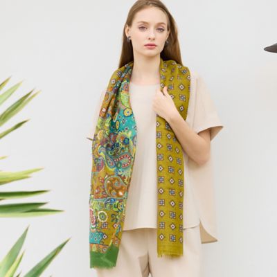 イタリア製 ペイズリープリントストール（50163605