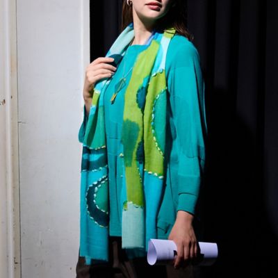 Liliane Burty (Women/大きいサイズ)/リリアン ビューティ インド製ウールストール(50166503) ミドリ スカーフ・ショール【三越伊勢丹/公式】