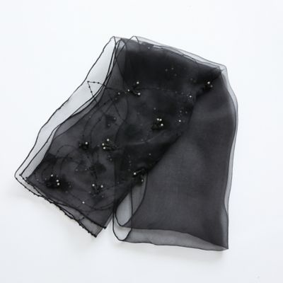 ＜Liliane Burty (Women/大きいサイズ)＞シルク刺繍シアーストール（５０１６６５０４）