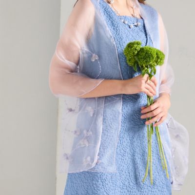 シルク刺繍シアーストール（50166504） | Liliane Burty