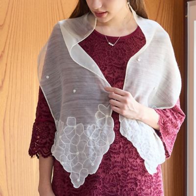 フラワー刺繍ストール（50166602） | Liliane Burty (Women