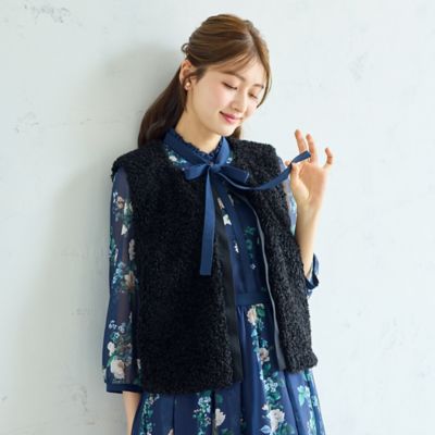 プードルファー調ボアベスト（51005601） | Rose Tiara (Women