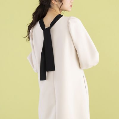 バックボウタイ配色ワンピース ５１０１１１０４ 三越伊勢丹オンラインストア 公式