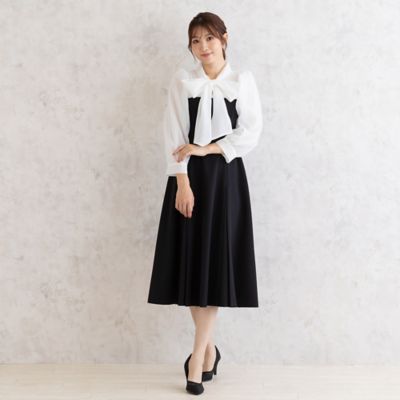 【再入荷】ダブルクロスリボンタイワンピース（５１０１１５０６）