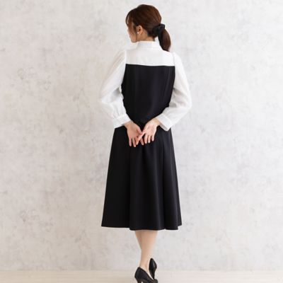 【再入荷】ダブルクロスリボンタイワンピース（５１０１１５０６）