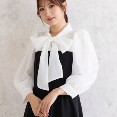 【再入荷】ダブルクロスリボンタイワンピース（５１０１１５０６）