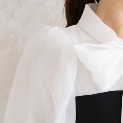【再入荷】ダブルクロスリボンタイワンピース（５１０１１５０６）