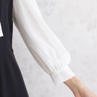 【再入荷】ダブルクロスリボンタイワンピース（５１０１１５０６）