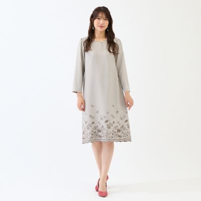 ＜Rose Tiara (Women/大きいサイズ)＞吹上刺繍ワンピース（５１０１１６０１）