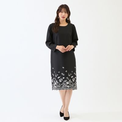 吹上刺繍ワンピース（51011601） | Rose Tiara (Women/大きい