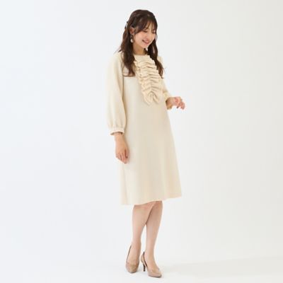 フロントリボンループツイードワンピース（51011602） | Rose