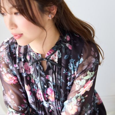 シフォンプリントワンピース（51011605） | Rose Tiara (Women