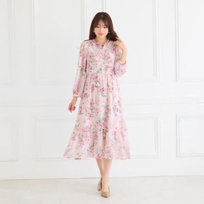 シフォンプリントワンピース（51011605） | Rose Tiara (Women