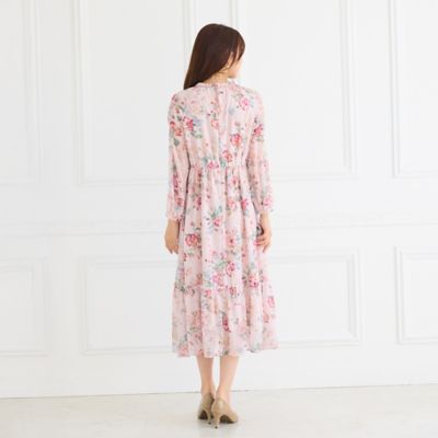 シフォンプリントワンピース（51011605） | Rose Tiara (Women