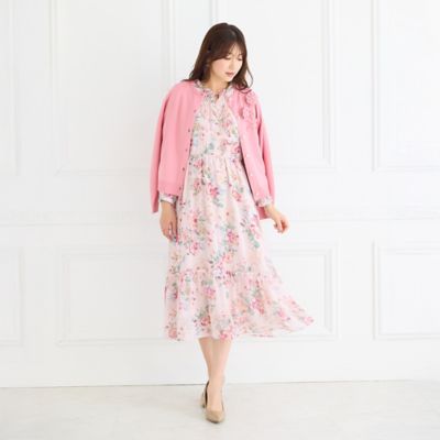 シフォンプリントワンピース（51011605） | Rose Tiara (Women