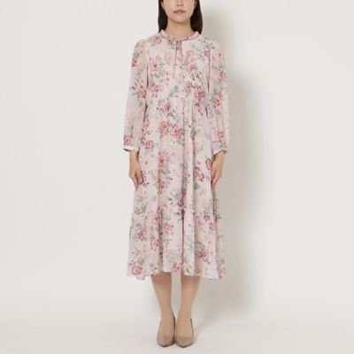 シフォンプリントワンピース（51011605） | Rose Tiara (Women