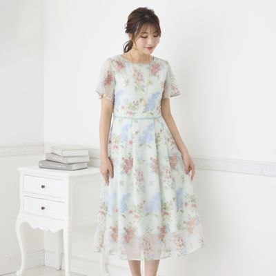 チュール刺繍ワンピース（51012402） | Rose Tiara (Women  