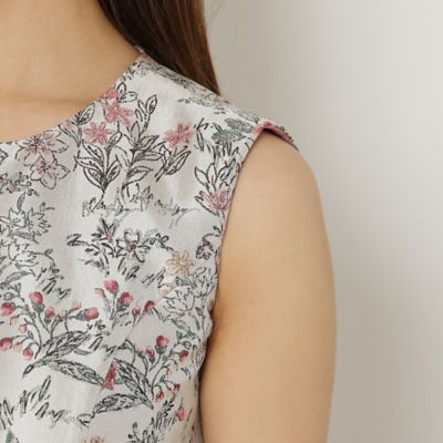 美品 36✨ローズティアラ♡花柄ワンピース ジャガード ワンピース