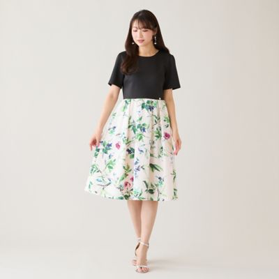 ＜Rose Tiara (Women/大きいサイズ)＞クラシカルローズコンビワンピース（５１０１２６０１）