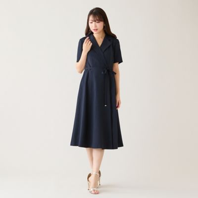 速乾性／吸汗性】ラップ風シャツワンピース（51012604