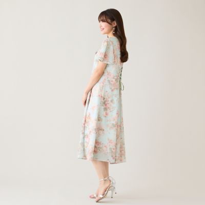 シアーチェックレースアップワンピース（51012607） | Rose